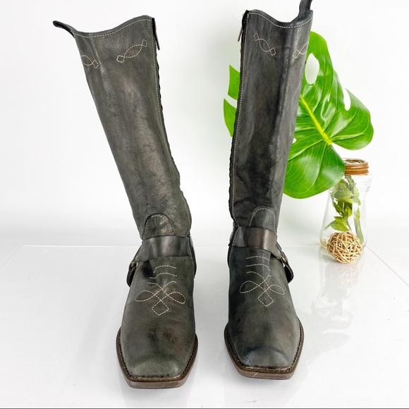 Anthropologie Bernardo Western Boot Distress Italy - Picture 3 of 13